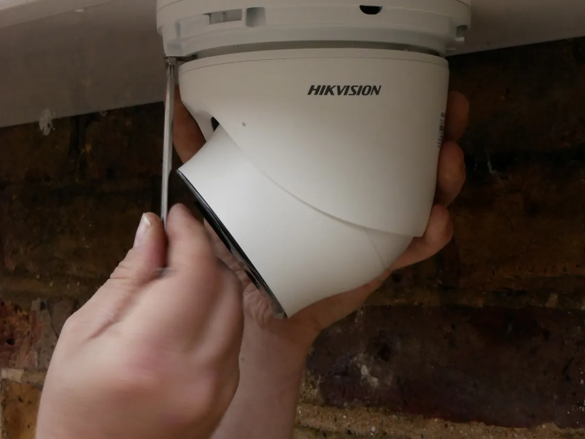 Fitting a turret CCTV camera to a soffit