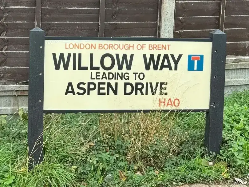 London Borough of Brent street sign in Wembley, HA0