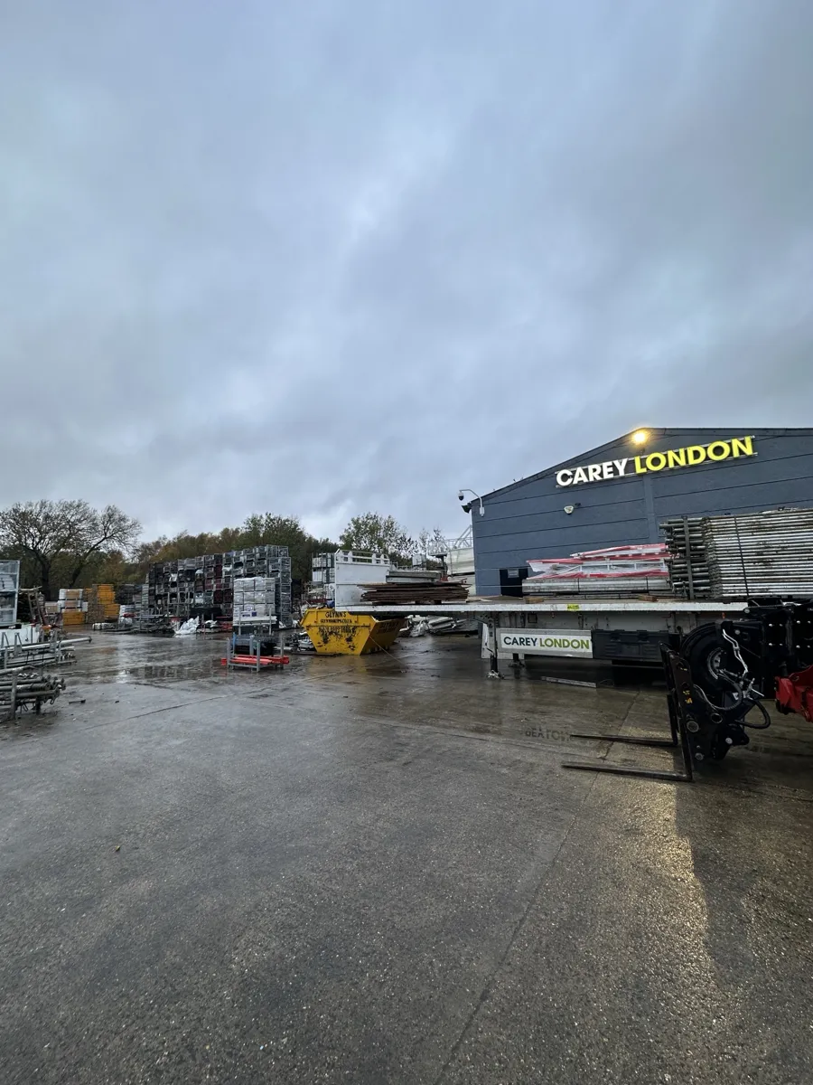 Carey London yard at Frogmore with the CCTV camera on the building corner