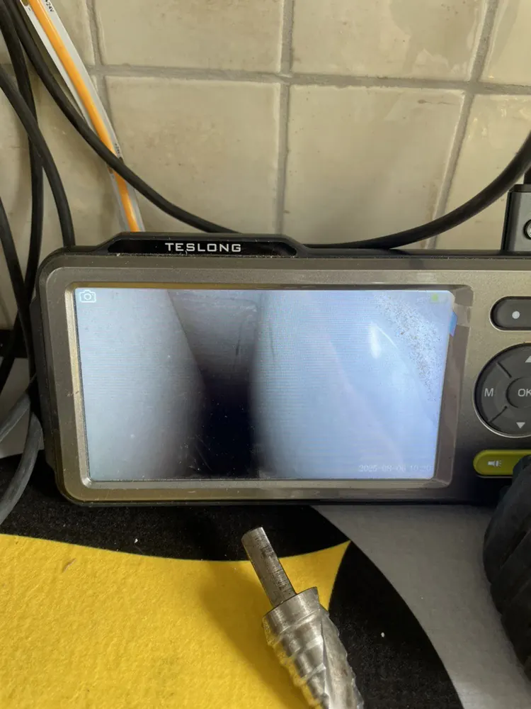 Inspection camera checking the void before drilling