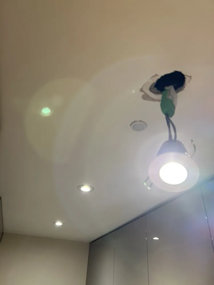 LED downlight in a ceiling