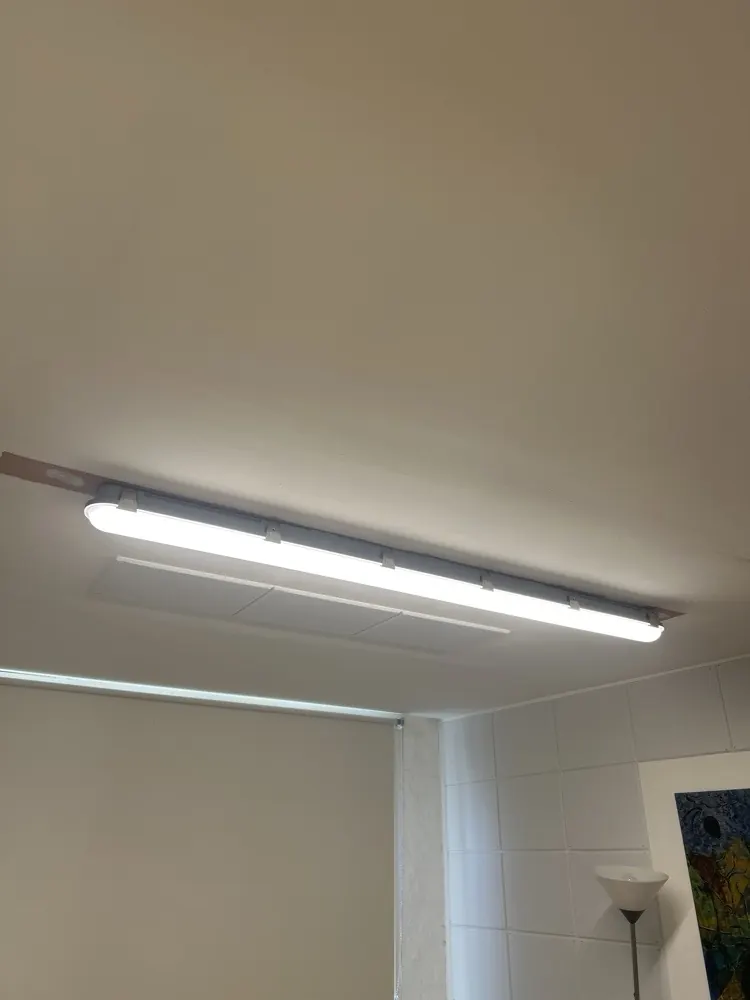 New LED batten in an office