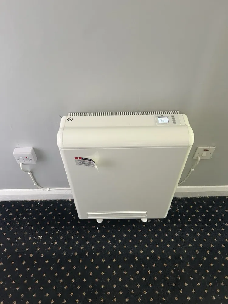New storage heater fitted in a retirement flat